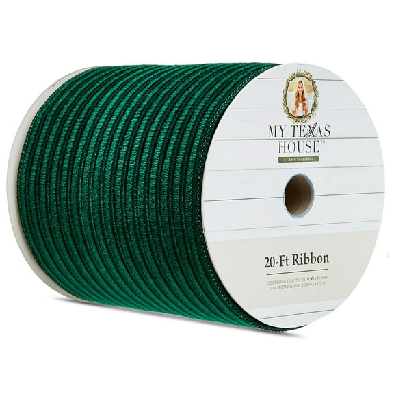 Green Christmas Ribbon, 20', by My Texas House