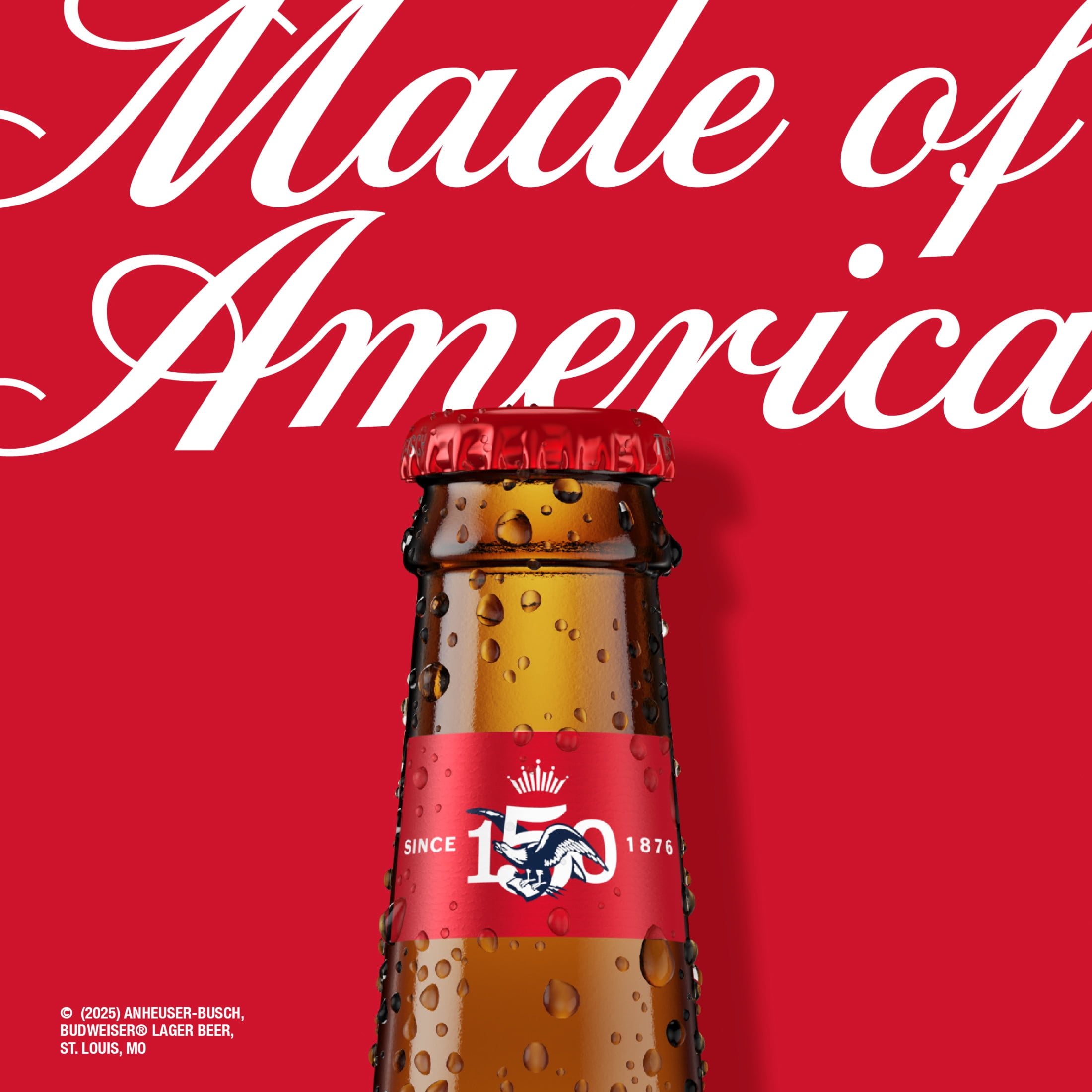 Budweiser American Lager Beer 24 pack 12 fl oz Glass Bottles 5% ABV