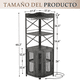 thumbnail image 2 of Muebles para Cocina, Gabinete para Vinos con Luces LED, Cantina Bar Mueble para Casa con Toma de Corriente, 5 Niveles Estante para Vinos y Copas, Gabinetes de Almacenamiento, 44*44*163cm (Gris), 2 of 9