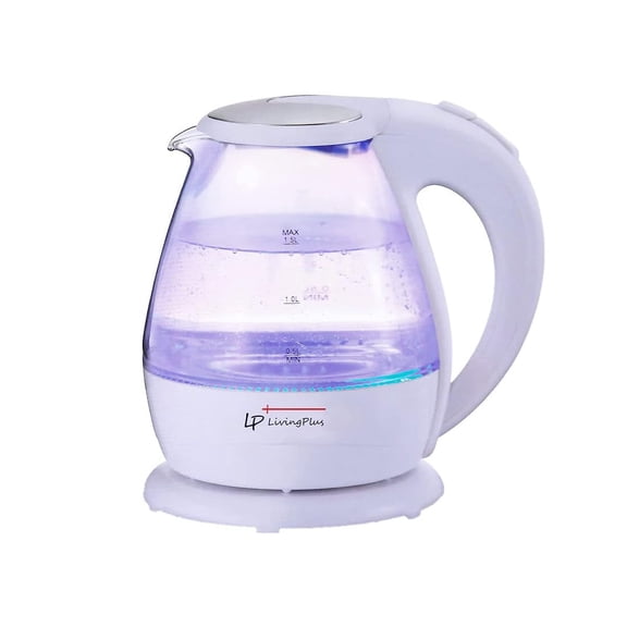 LP Living Plus Borosilicate Glass Electric One touch Automatic switch Tea Kettle and Water Boiler 1.5L