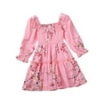 thumbnail image 2 of Bnwani Teen Dresses Girl's Long-sleeved A-line Flowers Dresses Party Pink Dresses 5T, 2 of 4