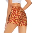thumbnail image 2 of Uemuo Pizza Pattern Women's Athletic Shorts High Waisted Running Shorts with Liner Pockets Gym Elastic Workout Shorts-XX-Large, 2 of 9