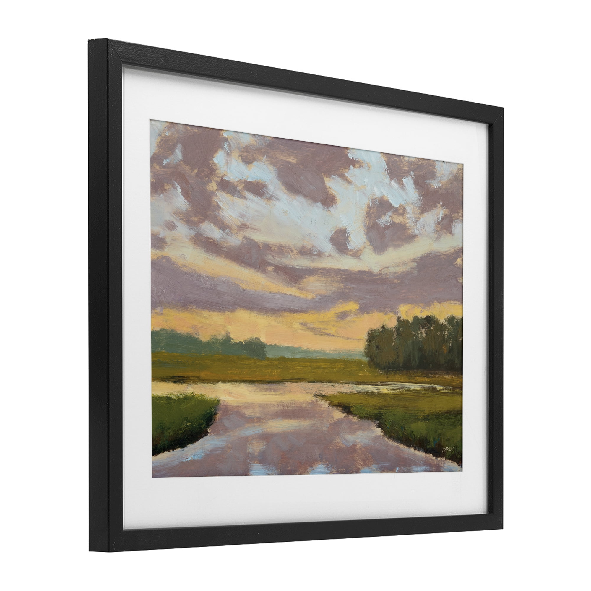 Stupell Industries Lowcountry Sunset Palette Black Framed Print Under Glass, design by Carson Overstreet