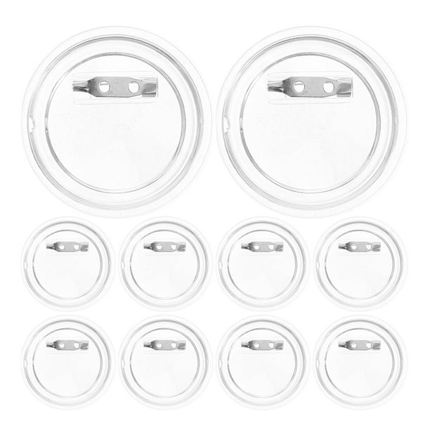 25 botones acrílicos redondos en blanco para manualidades, broches, manualidades, proyectos escolares y infantiles