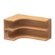 thumbnail image 4 of Estante esquinero de 2 niveles, organizador elegante, ahorra espacio, soporte de exhibición multiusos color madera, 4 of 9