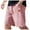 Pink, variant on Kvture Men's Capri Shorts Elastic Waist Drawstring Stretch Baggy Pants Summer Trendy Comfy Casual Shorts with Pockets Yellow XXL