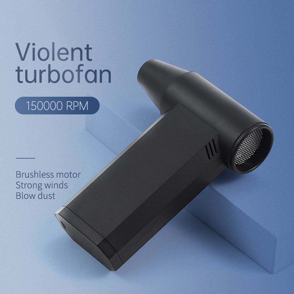High-speed violent turbo fan handheld small wind gun brushless hair dryer with strong wind to assist combustion and blow dust 130,000 rpm
