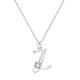 thumbnail image 1 of 26 Initial Alphabet Shape Rhinestone Collar para Mujeres Collares para Mujeres A Z 26 Alphabet Initial Silver Collares para Mujeres Niñas, 1 of 4