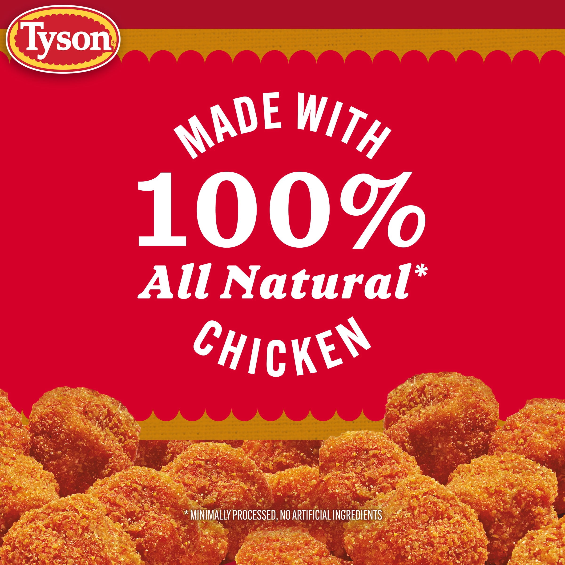 Tyson Fired Up Popcorn Chicken 25 oz, (Frozen, Fully Cooked)