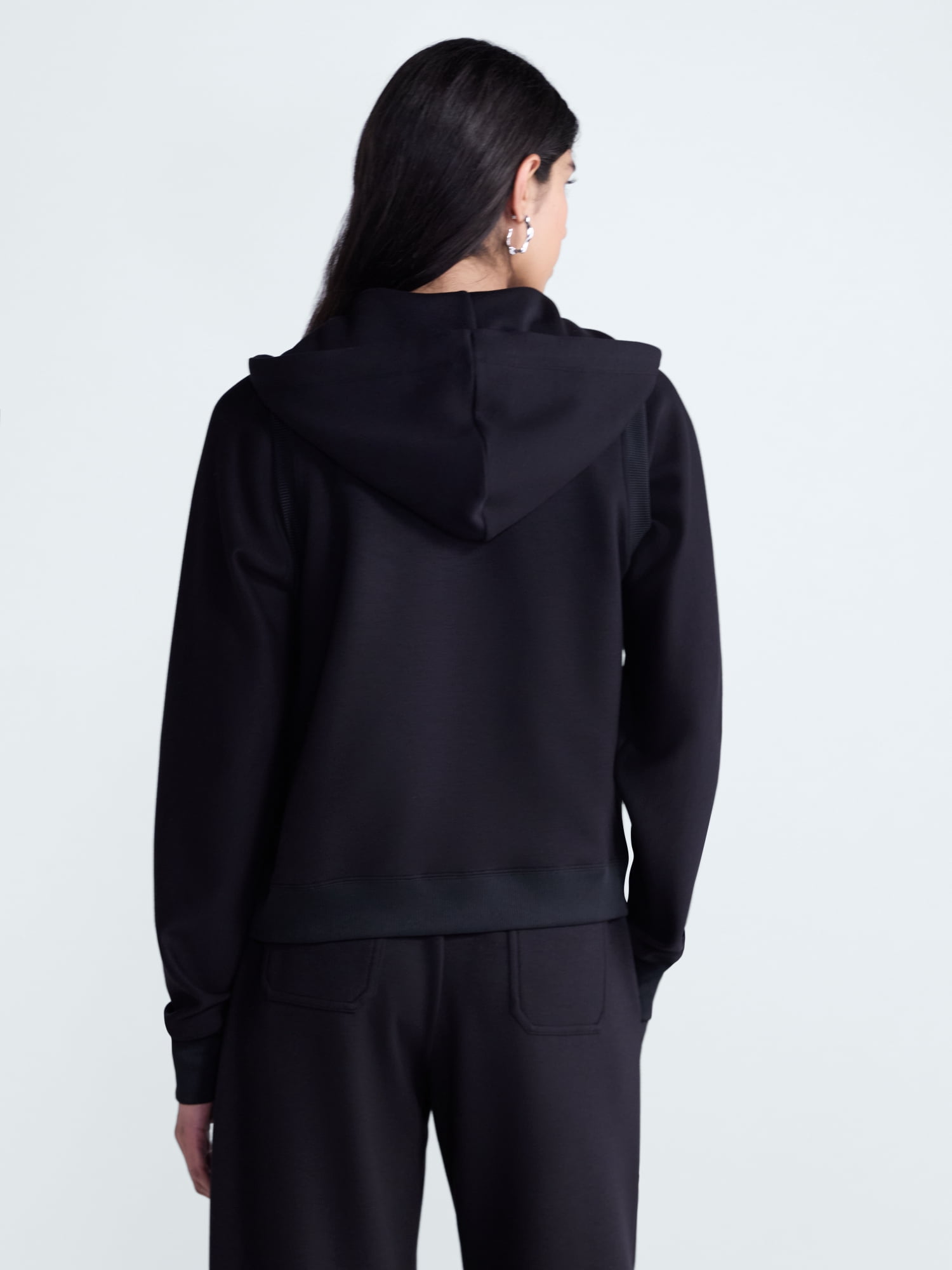 Scoop Women's Scubaknit Sleeveless Hoodie Shrug Set, 2 Piece, Sizes XS-XXL