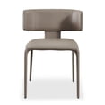 thumbnail image 2 of Benjara Cid Dell 21" Dining Chair- Gray Faux Leather- Wingback- Metal Frame, 2 of 6