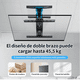thumbnail image 4 of Soporte Pared Tv Para Pantalla Para 40'' 55'' 65'' 75'' 80'' Pulgadas De Television Lab.G,  Negro, 4 of 5