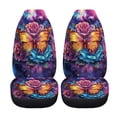 thumbnail image 3 of chaqlin Butterfly Flower Car Seat Cover for Women 2 Pcs Auto Front Seat Covers Universal Fit for SUVs Trucks Van, 3 of 5