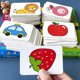 thumbnail image 2 of 32 piezas de tarjetas de emparejamiento de iluminación para niños pequeños, juguetes educativos Montessori tempranos, rompecabezas de dibujos animados, animales, formas de colores, juguete cognitivo, 2 of 5