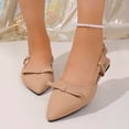 thumbnail image 4 of Samdudou Slip On Loafers for Women Closed Toe Pointed Front Slingback Flats Minimalist Design Delicate Small Bowknot Accent Smooth Faux Leather Classic Office Everyday Shoes, 4 of 9