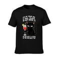 thumbnail image 4 of Funny Sassy Cat Saying Let Me Pour You A Glass of Get Over It T-Shirt - Cool Sarcastic Graphic Tee with Black Cat and Drink Design, Bold Statement Gift for Women Men, 4 of 9