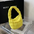 thumbnail image 2 of Bolsos de mujer Bolso de nube plisado Bolso de mano ligero Bolso de viaje suave (Amarillo) Wdftyju  Para Estrenar, 2 of 6