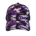 thumbnail image 3 of Trucker Hat For Men Women Purple Camouflage Sports Baseball Cap Sun Hat Mesh Golf Dad Hat, 3 of 5