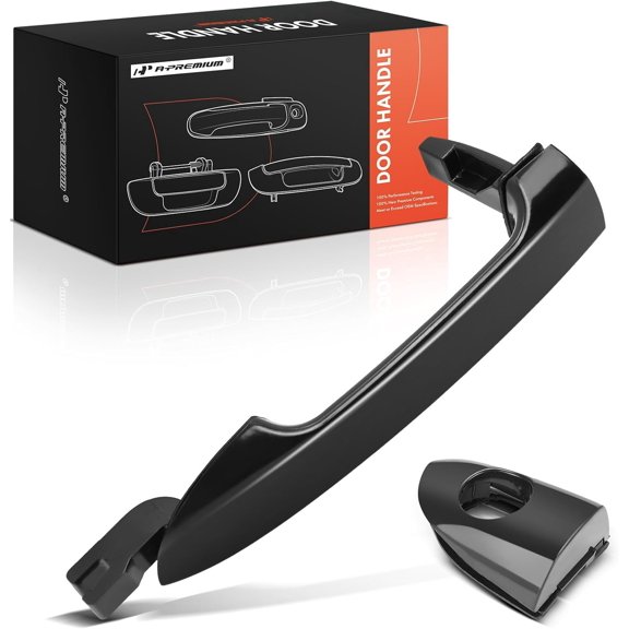 A-Premium Exterior Door Handle Front Left Driver Side Compatible with Kia Spectra 2004-2009 & Spectra5 2005-2009 Primed Black Handle w/Keyhole Replace# 82650-2F000