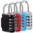 thumbnail image 4 of pitrice Cadenas à Combinaison Numérique Réinitialisable Étanche Portable Extérieur Cadenas Manille Valise Sac Sécurité Gym Porte Portail Outil, 4 of 6