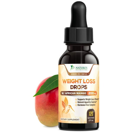Nature's Nutrition Natural Weight Loss Diet Drops Max Potency African Mango & Maca, 2