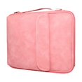 thumbnail image 1 of Sac de Rangement pour Tablette Bandoulière Sac à Main pour Ordinateur Portable Doublure Intérieure Anti-Chute Utilisé pour Plusieurs Modèles 13 en-Rose, 1 of 6