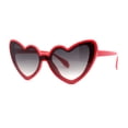 thumbnail image 2 of Womens Retro Cat Eye Plastic Inset Lens Iconic Sunglasses Red - Smoke, 2 of 4