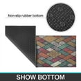 thumbnail image 7 of Boho Retro Brown Diamond Pattern Kitchen Rugs and Mats Sets Of 2,Kitchen Decoration Rugs,Rubber Backing Non-Slip Floor Mat for Sink Washable Waterproof Laundry Room Runner Rugs, 7 of 7