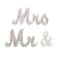 thumbnail image 2 of Balsa Circle White Mr & Mrs Glittered Wooden Freestanding Wedding Table Display Signs Set Party Decorations, 2 of 8