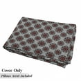 thumbnail image 5 of Abstract Floor Pillow Lounger Cover, Persian Moroccan Middle Eastern Design with Flower Image, Nap Mat Printed Fabric Case for 5 Pillows, 88" x 27", Pale Grey Burgundy, by Ambesonne, 5 of 5