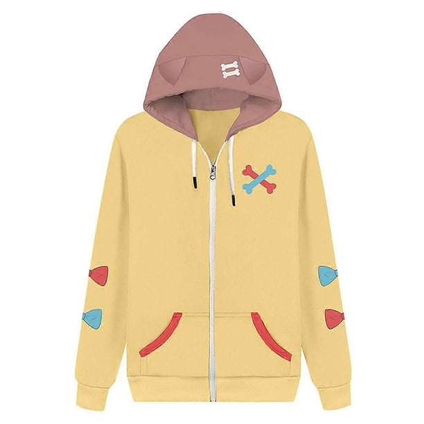 Hololive Vtuber Inugami Korone Cosplay Hoodie Hooded Sweatshirt Men Women Casual Streetwear Pullover Zip Up Jacket Coat