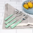 thumbnail image 6 of Martha Stewart Everyday Garden Cottage 16 Piece Stainless Steel Flatware Set in Mint, 6 of 6