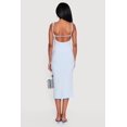 thumbnail image 3 of Women's Twisted Strap Asymmetrical Neckline Midi Dress, 3 of 3