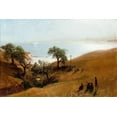 thumbnail image 2 of Bierstadt, Albert 32x23 White Modern Wood Framed Museum Art Print Titled - Monterey, California, 2 of 4