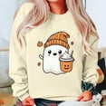 thumbnail image 2 of Enjoytime Pullover Sweatshirts for Women Halloween Printed Long Sleeve Crew Neck Blouses Loose Casual Fall Trendy Tops, 2 of 3