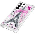 thumbnail image 6 of Slim Fit Phone Case for Samsung Galaxy S23 Ultra,Crystal Bling Quicksand Effect TPU Bumper Case with Four Corners Anti-Drop Protection Cover for Galaxy S23 Ultra,YBDT Iron Tower, 6 of 14