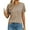 Brown, variant on Sexy Dance Blouses for Women Short Sleeve Shirts Casual Dressy Summer Tops with Pleats Blue XL