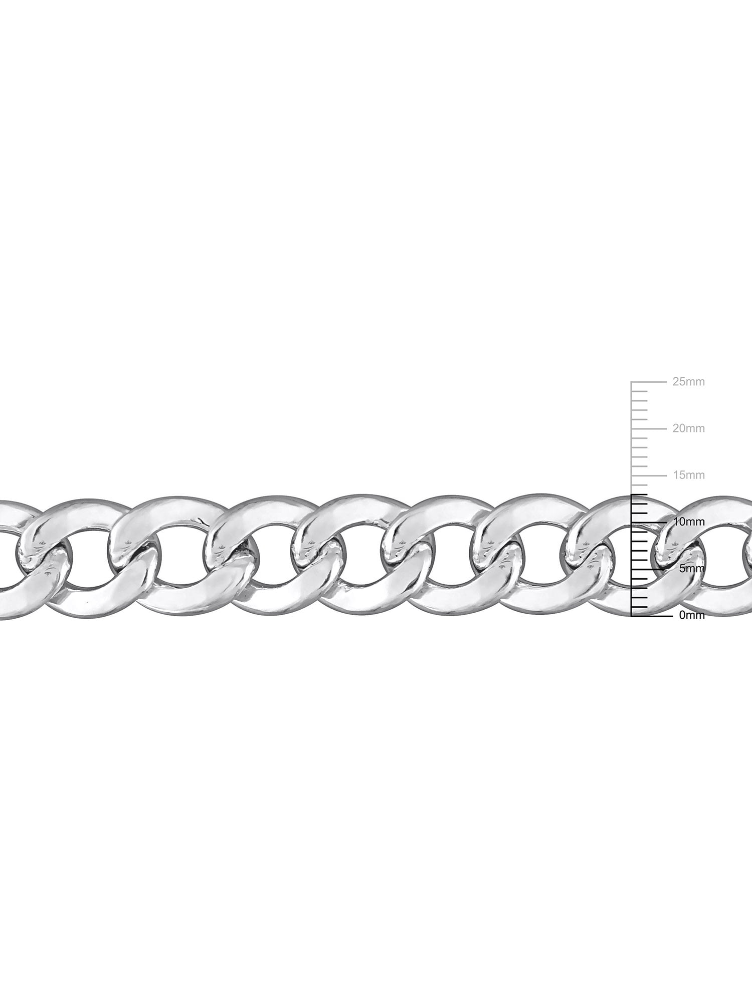 Everly Sterling Silver Curb Chain Men's Bracelet