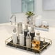 thumbnail image 4 of Estante de baño Organizador de cosméticos Organizador de encimera para cosméticos de baño Negro dorado, 4 of 8