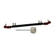 thumbnail image 5 of Eje de transmisión del pedal de batería, pedal doble, barra de enlace de la varilla del tambor, conector metálico, percusión Negro Rojo, 5 of 9