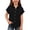 Black, variant on Kids Girls Boys Linen Shirts Short Sleeve Button Down Shirt Kids Dressy Casual Collared Button Up Blouse 5-14 Years Teens Gauze Linen Tops