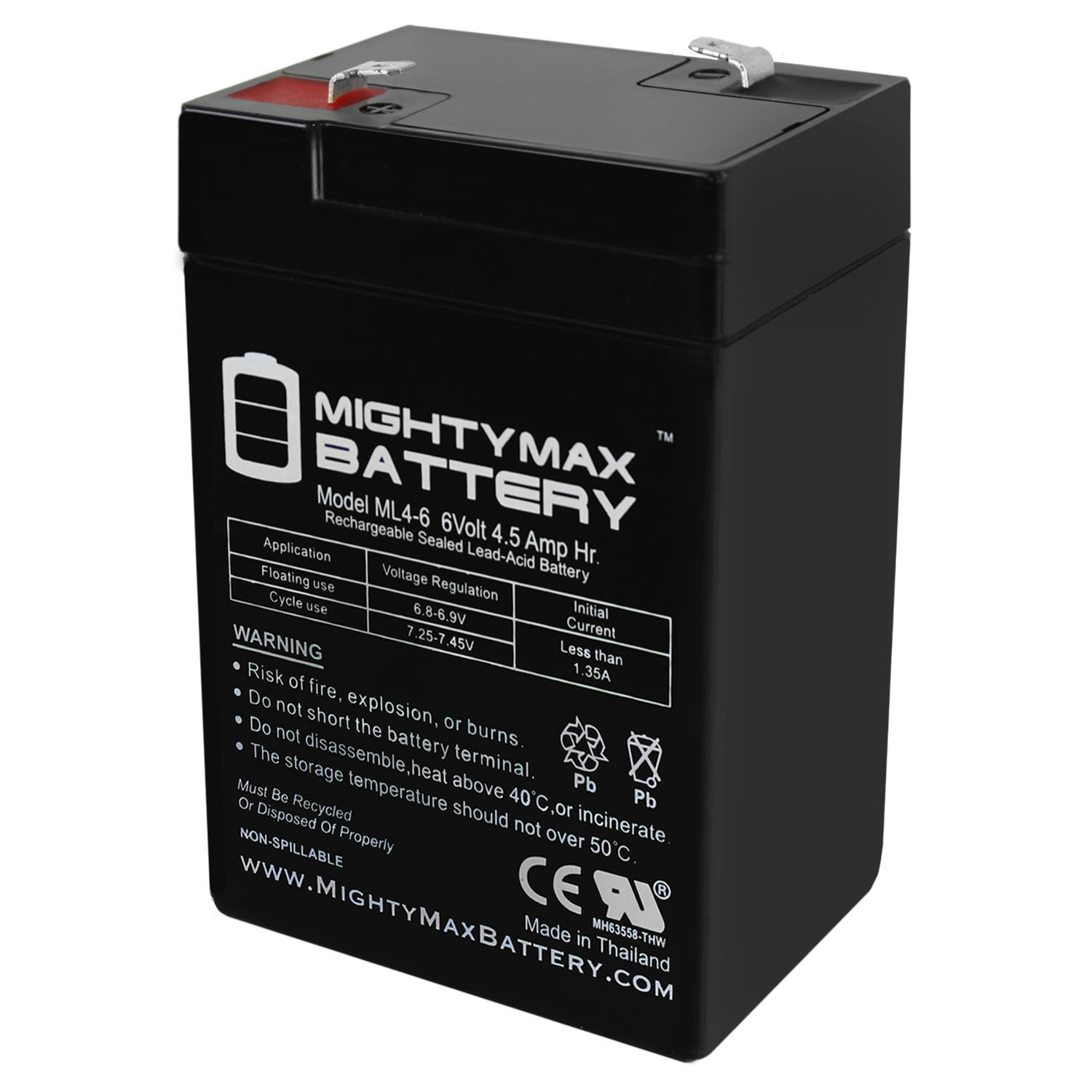 10 Pack Power Sonic 6V 4.5AH SLA Battery Replacement for Jiming JM-6M4.5AC