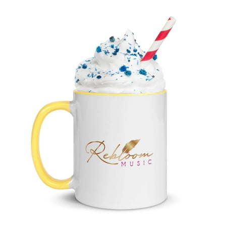 

Rebloom Music - Golden Logo Mug with Color Inside
