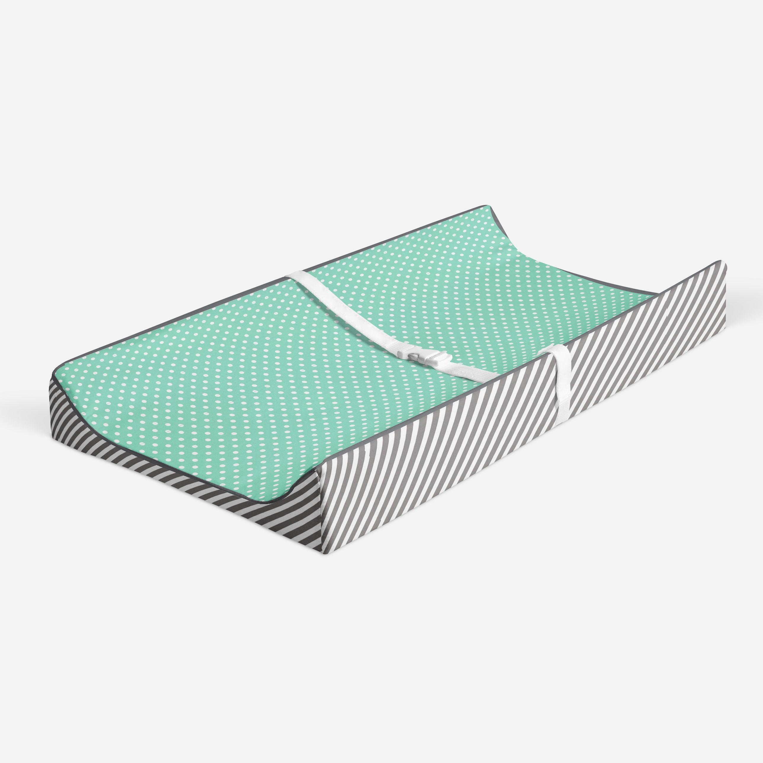 Bacati - Love Aztec Grey/Mint Neutral Quilted Changing Pad Cover