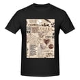 thumbnail image 4 of Bingfone Abstract Coffee Pattern With Letters Men'S Loose Fit Short-Sleeve Pocket T-Shirt, 4 of 7