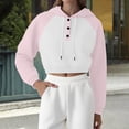 thumbnail image 1 of IMENGL Chandails Molletonnés pour Femmes, Coupe Ample, Couleur Unie, Rose m, Taille M-3TG, 1 of 5