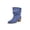 Blue, variant on Women's Faux Suede Ankle Boots, Slouchy Ruched Chunky Heel Booties, Round Toe Comfortable Pull-On Casual Shoes