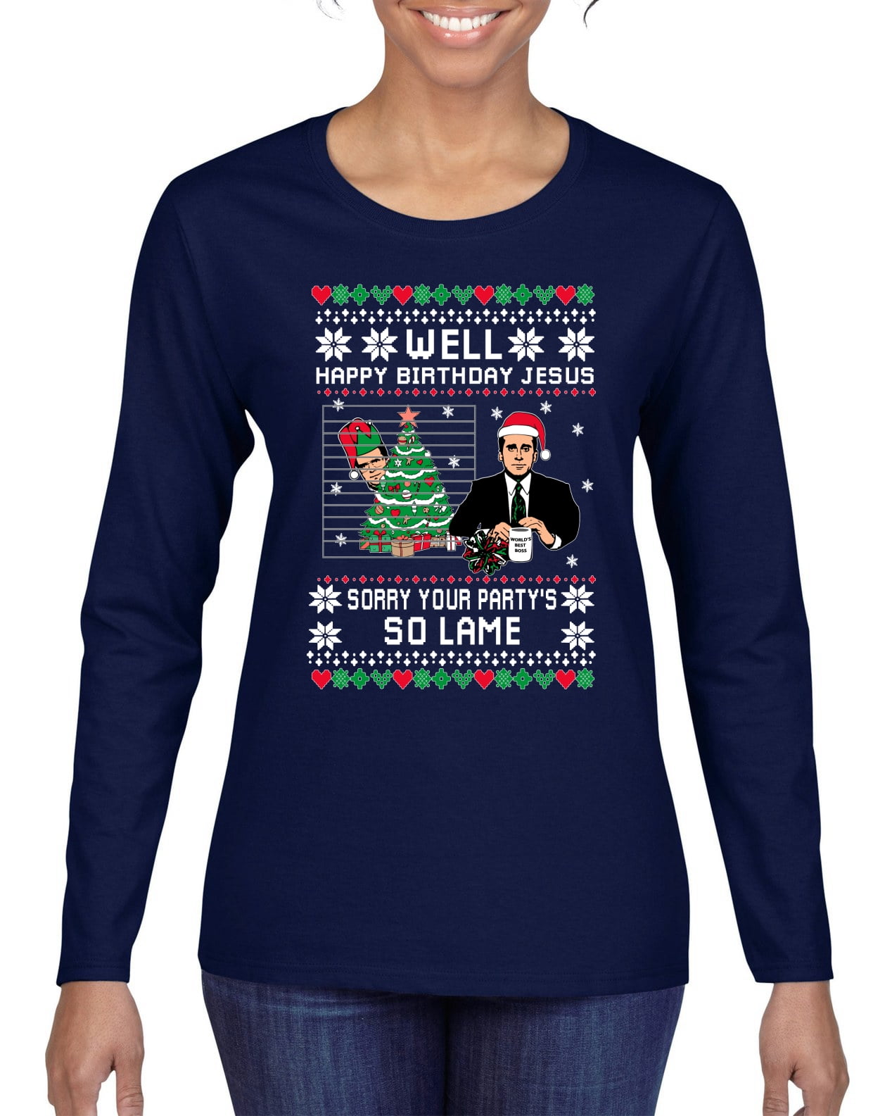 the office christmas sweater womens