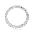thumbnail image 3 of 1ct Diamond Eternity Ring 14K White Gold Womens Stackable Wedding Band, 3 of 4