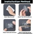 thumbnail image 3 of No Drill Curtain Rod Brackets, 8PCS Self Adhesive Curtain Rod Holder Hooks, Nail Free Curtain Rod Hooks for Bathroom Kitchen Home and Hotel, 3 of 5